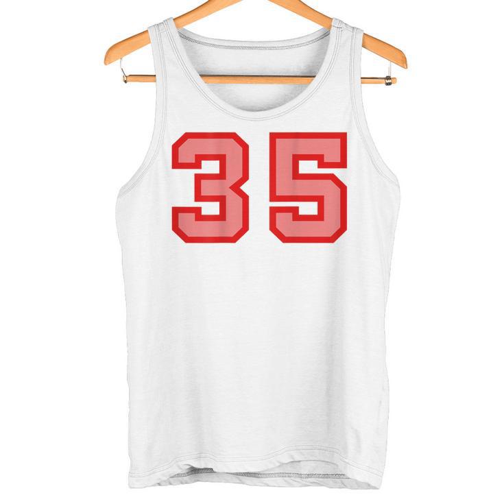 クールなレトロなレタリングジャージバックナンバー35 Thirtyfive タンクトップ