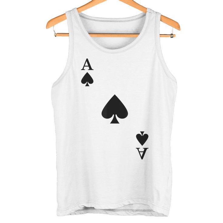 スペード、エース、カーニバル、コスチューム、ポーカー、カードプレイヤー。Poker Card タンクトップ