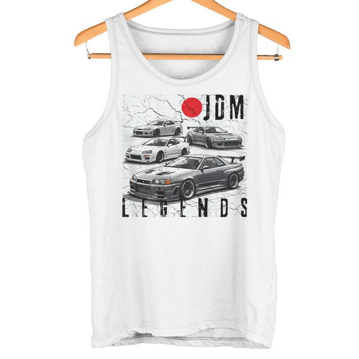 バックプリント ディストレス Jdm レジェンド レースカー 日本国旗 ギフト タンクトップ