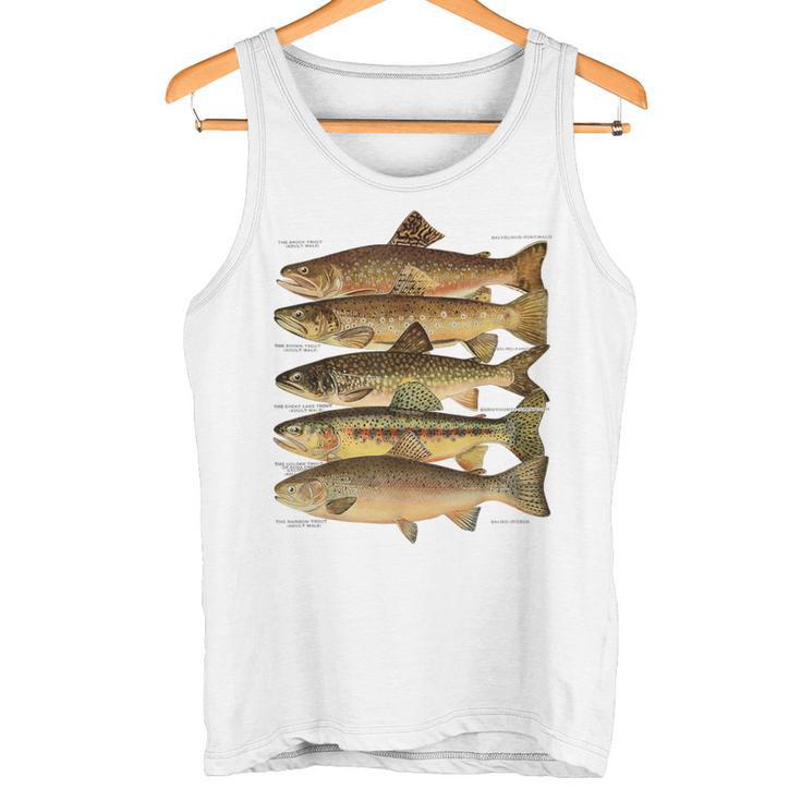 トラウト魚種種フィッシング フライフィッシング トラウト タンクトップ