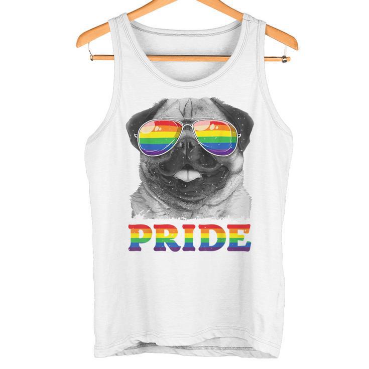 パグ ゲイプライド Lgbt レインボーフラッグ サングラス Lgbtq ギフト 犬 タンクトップ