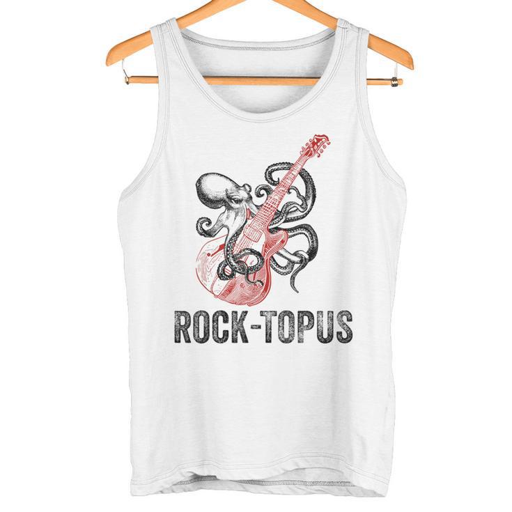 レトロ オクトパス クラーケン ギターを弾く Rock-Topus ギタリスト タンクトップ
