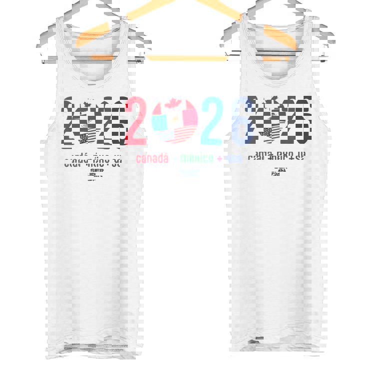 ワールドカップ2026開催国サッカーデザイン タンクトップ