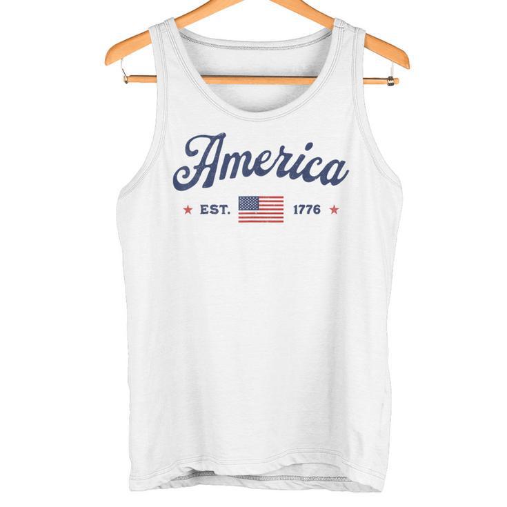 ヴィンテージ アメリカ国旗 Usa 4Th Of July American Flag Patriotic タンクトップ