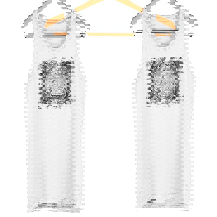 ヴィンテージ イルミナティ オールシーイング アイ ダラー フリーメイソン タンクトップ