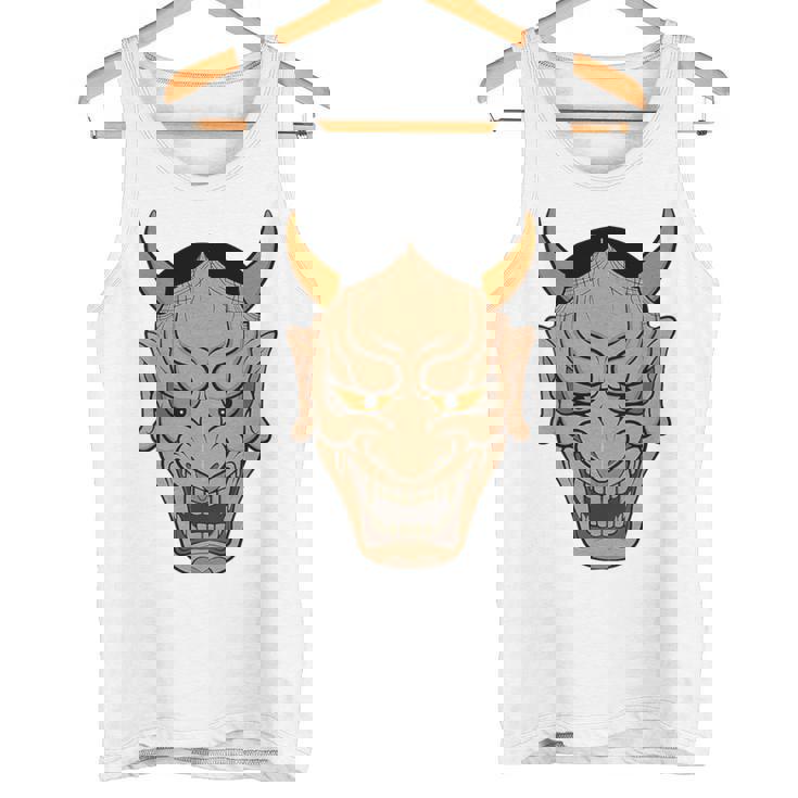 ヴィンテージの般若能面、浮世絵スタイル タンクトップ