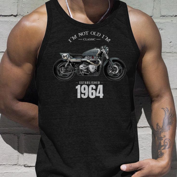 60 歳の誕生日男性オートバイ バイクに乗る人 1964 タンクトップ 彼への贈り物