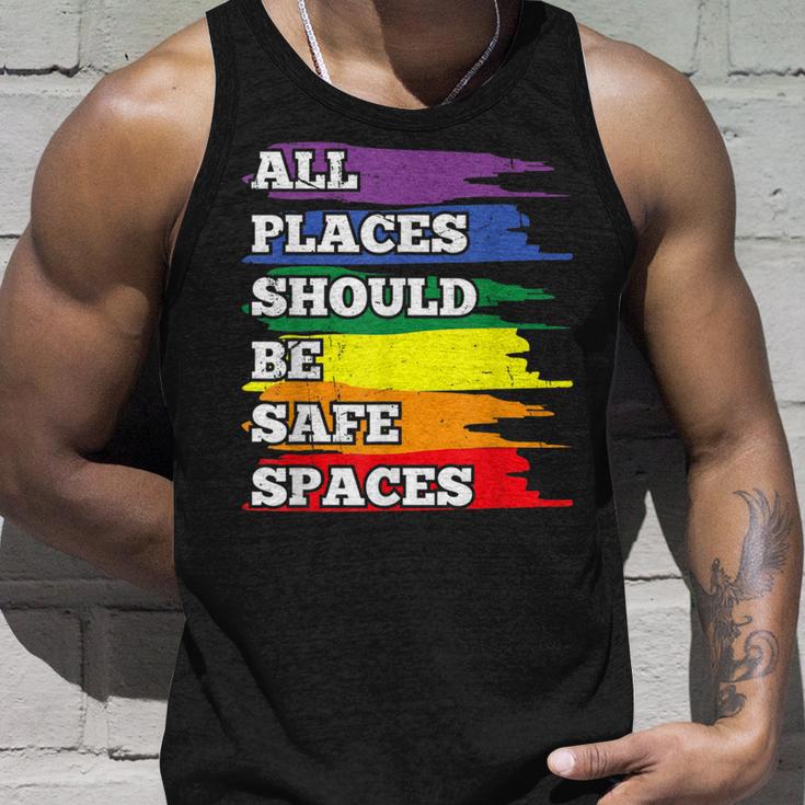 All Placeshould Beafepaces ゲイプライド 同盟国 Lgbtq Month タンクトップ 彼への贈り物