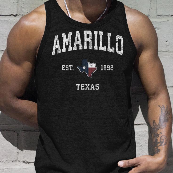 Amarillo Texas Tx ビンテージ州旗スポーツデザイン タンクトップ 彼への贈り物