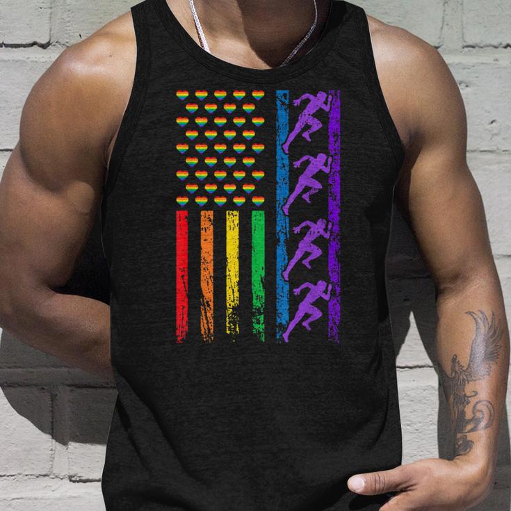 Americanports レインボーフラッグ Lgbt プライド 陸上競技 タンクトップ 彼への贈り物
