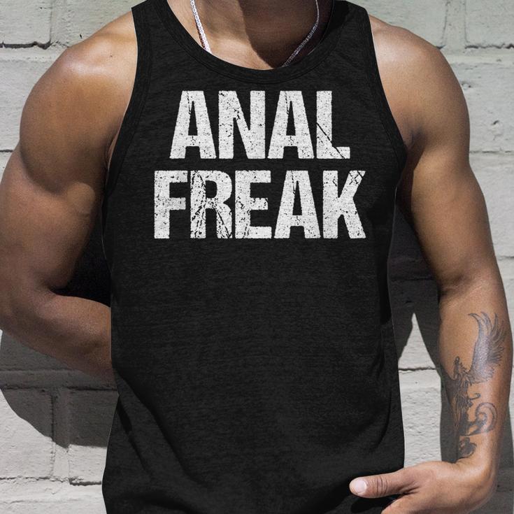 Anal Freak 面白い言葉 皮肉 かわいい クール アナルノベルティ タンクトップ 彼への贈り物