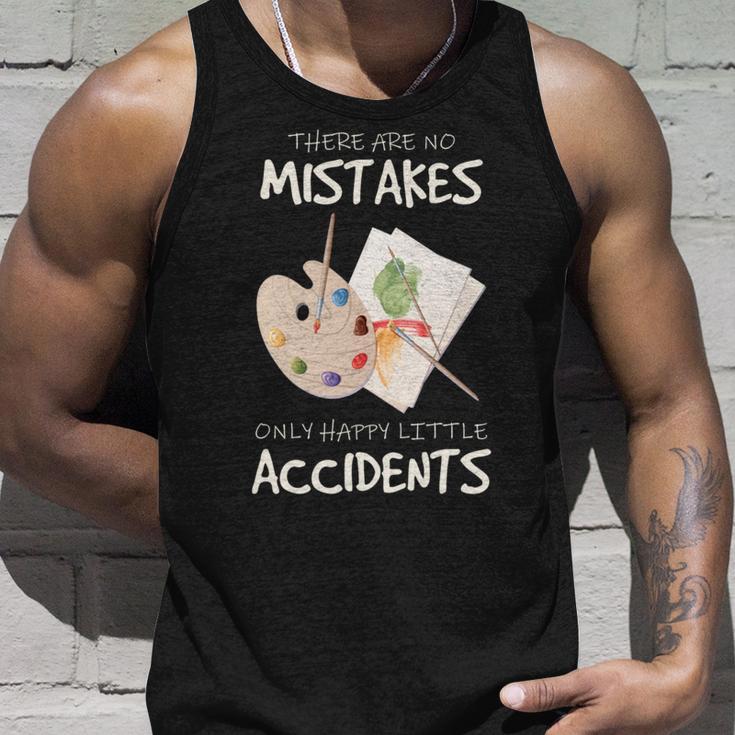 Artist Mistakes Happy Accidents アートパレット 絵画 引用 長袖tシャツ タンクトップ 彼への贈り物