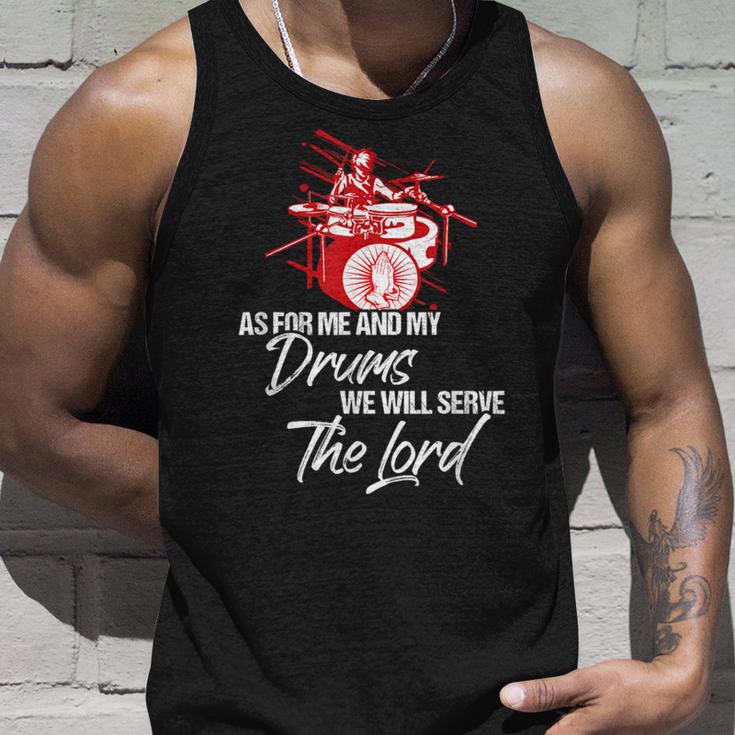 As For Me And My Drums We Willerve The Lord Drummer タンクトップ 彼への贈り物