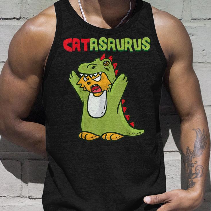 Catasaurus T-Rex Cat Kitten Dinosaur Feline Dino Dragon タンクトップ 彼への贈り物