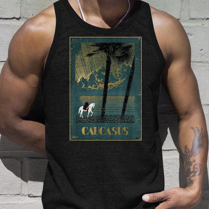 Caucasas Caucasus Mountains レトロ ヴィンテージ 馬 ライダー タンクトップ 彼への贈り物