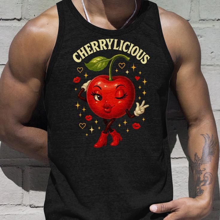 Cherrylicious キュート チェリー さくらんぼ おもしろフルーツ タンクトップ 彼への贈り物