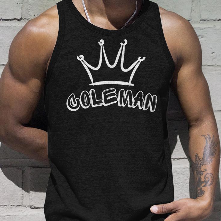 Coleman ファミリーネーム クールなコールマンの名前とロイヤルクラウン タンクトップ 彼への贈り物