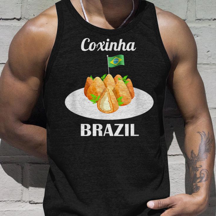 Coxinha 伝統的なブラジル料理 ブラジル国旗 タンクトップ 彼への贈り物