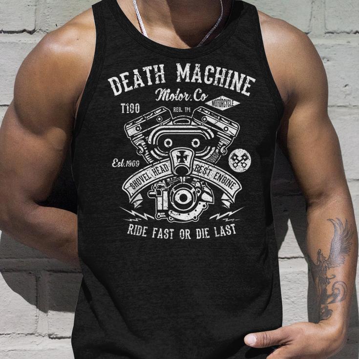 Death Machine Ride Fast Or Die Last ビンテージtシャツ タンクトップ 彼への贈り物