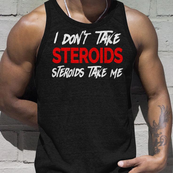 I Don't Taketeroids-Teroid Take Me ジム用ファニーギア タンクトップ 彼への贈り物