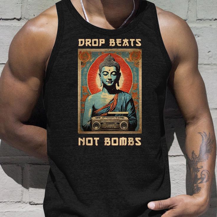 Drop Beats Not Bombs 反戦仏平和 タンクトップ 彼への贈り物