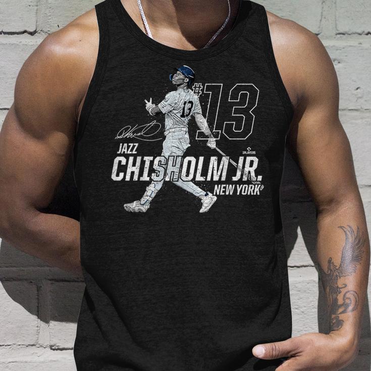 Dynamic Pose Jazz Chisholm Jr New York Baseball Mlbpa タンクトップ 彼への贈り物