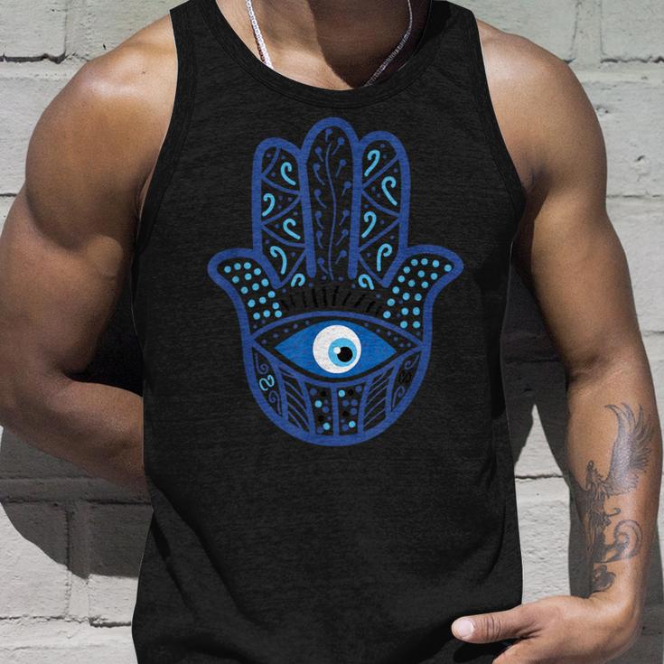 Evil Eye Artwork Hamasa Good Luck Hand Of Fatima Hipster タンクトップ 彼への贈り物