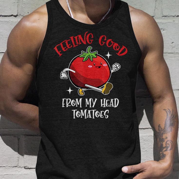 Feeling Really Good From Head トマト ビーガン ベジ愛好家 タンクトップ 彼への贈り物