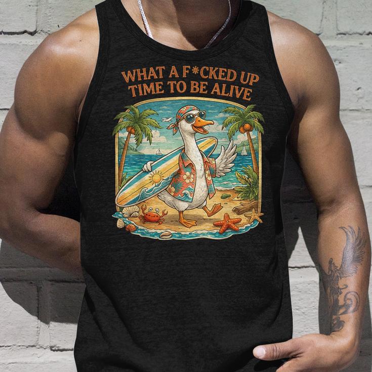 Gooseurf Beachummer なんてワイルド・タイム・ア・ワイルド・タイム・ア・アライブだ タンクトップ 彼への贈り物