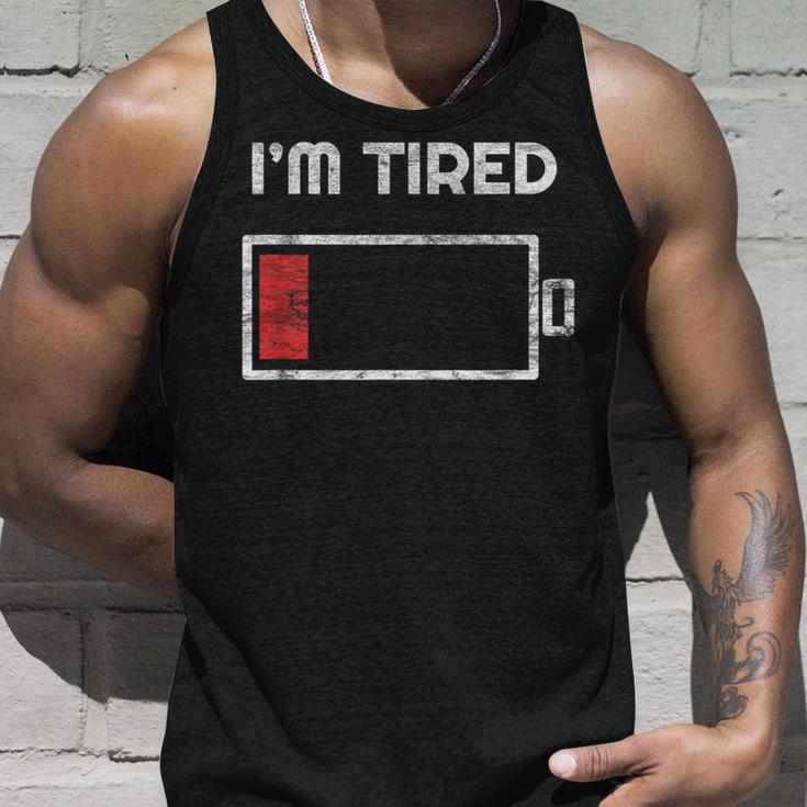 I'm Tired Low Battery 空の電話シンボル タンクトップ 彼への贈り物