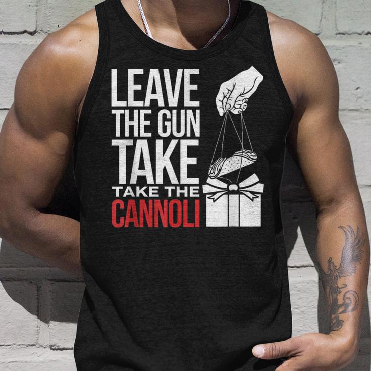 Leave The Gun Take The Cannoli メンズ レディース イタリア国旗 タンクトップ 彼への贈り物
