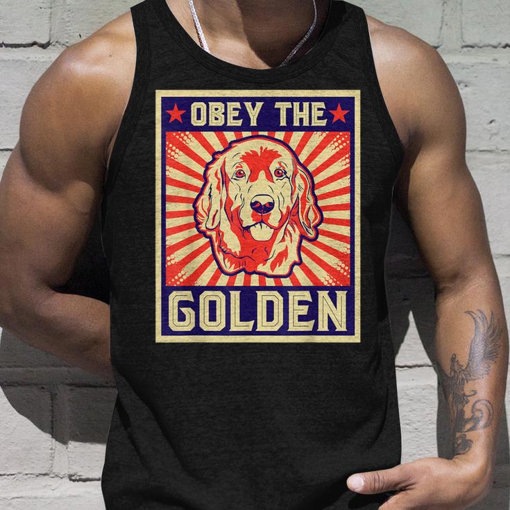 Obey The Golden ゴールデンレトリーバーオーナー向け タンクトップ 彼への贈り物