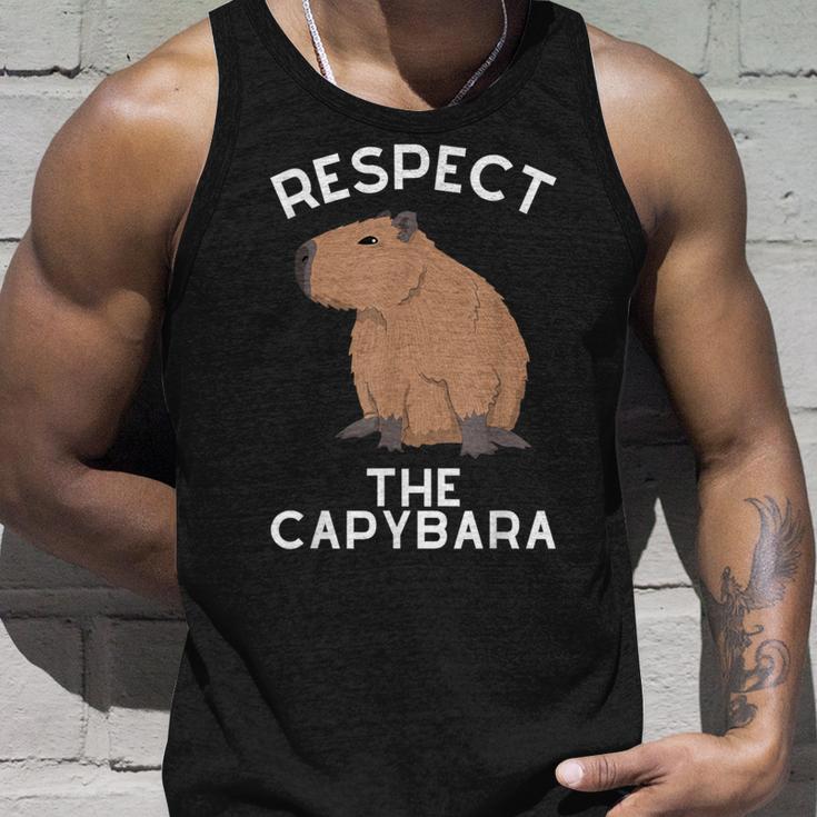 Respect The Capybara げっ歯類好き カピバラ アニマルジョーク タンクトップ 彼への贈り物
