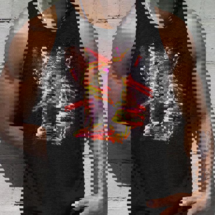 Galaxy Laser Cat On Burger -Pace Cheeseburger Cats タンクトップ 彼への贈り物