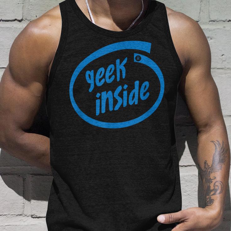 Geek Inside Eccentric Intellectual Tech タンクトップ 彼への贈り物