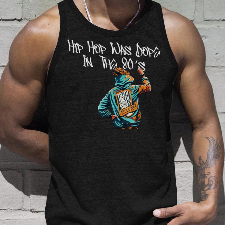 Hip Hop Was Dope In 90S グラフィティ レトロ ラップミュージック タンクトップ 彼への贈り物