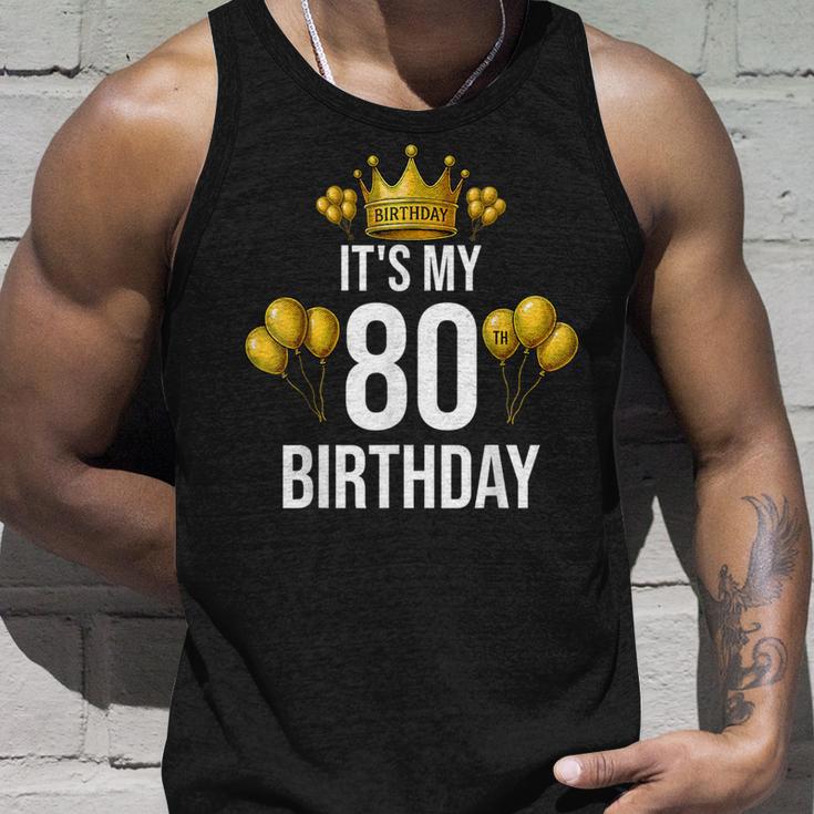 It's My 80Th Birthday Party 80歳 誕生日 メンズ レディース タンクトップ 彼への贈り物