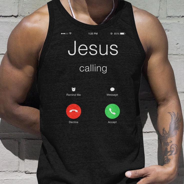 Jesus Calling Jesus Phone クリスチャンtシャツ タンクトップ 彼への贈り物