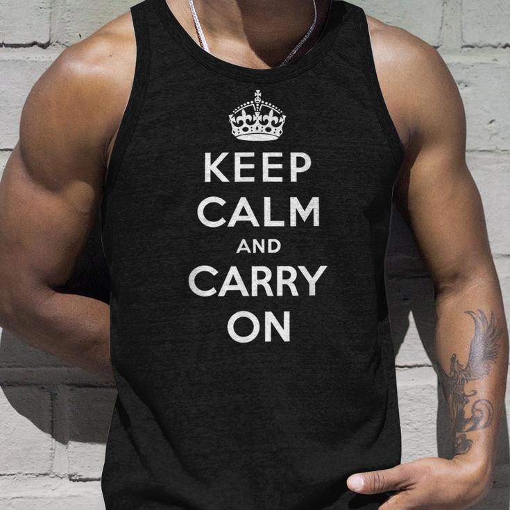 Keep Calm And Carry On ビンテージポスタープリント レトロ タンクトップ 彼への贈り物