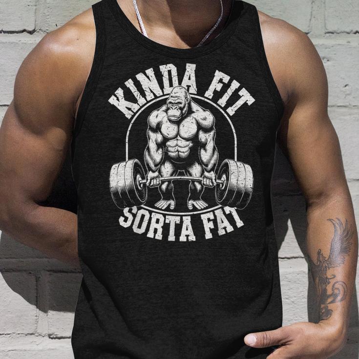 Kinda Fitorta Fat Gorilla 面白いワークアウトジムウェイトリフティング タンクトップ 彼への贈り物