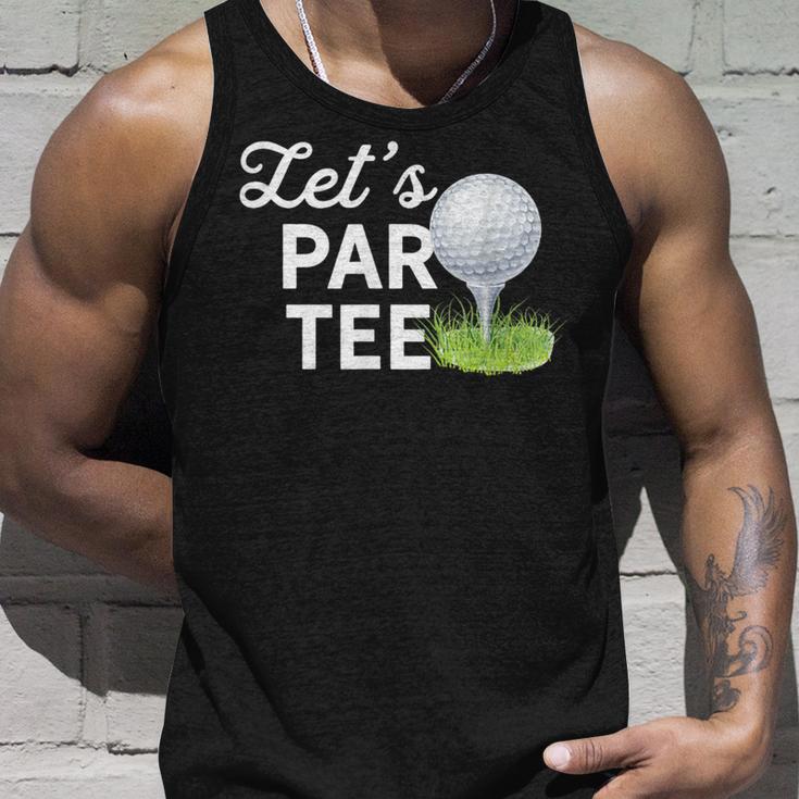 Let's Par ゴルフボール ティーピン付き 面白いゴルフクラブtシャツ タンクトップ 彼への贈り物