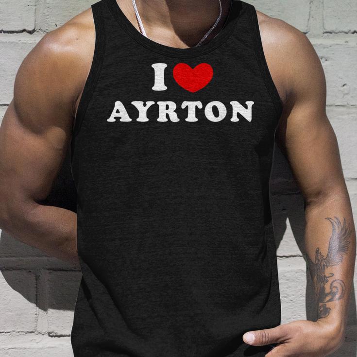 I Love Ayrton 私は愛する Ayrton タンクトップ 彼への贈り物