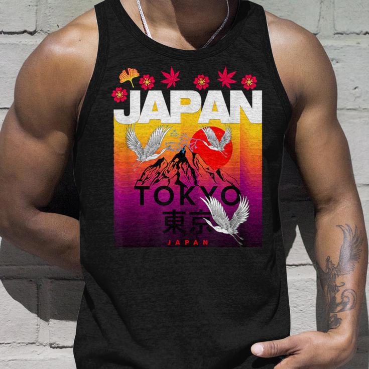 I Love Japan Culture Cool Japanunset Red-Crowned Crane タンクトップ 彼への贈り物