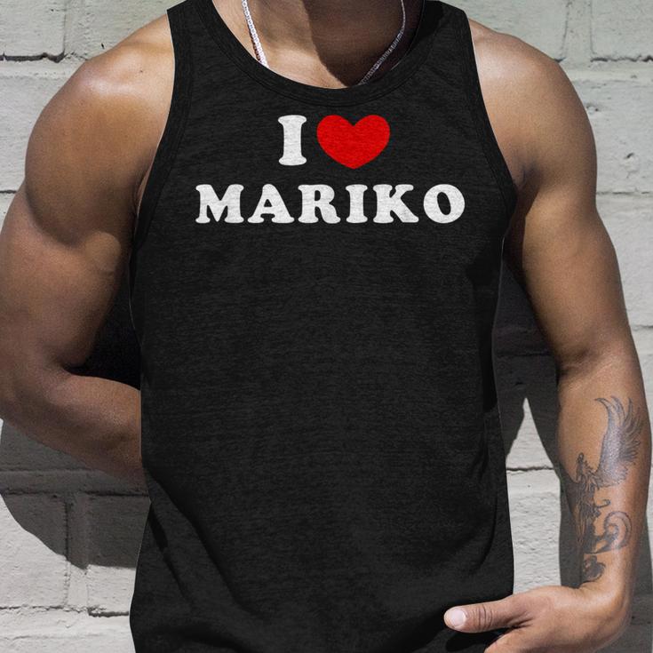 I Love Mariko 私は愛する Mariko タンクトップ 彼への贈り物