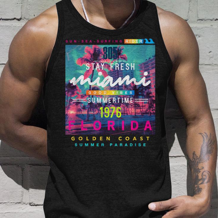 I Love Miami & Miami Loves Me Cool Miami Illustration タンクトップ 彼への贈り物