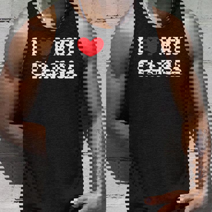 I Love My Cajsa アイ・ラブ・マイ・カジサ 長袖tシャツ タンクトップ 彼への贈り物