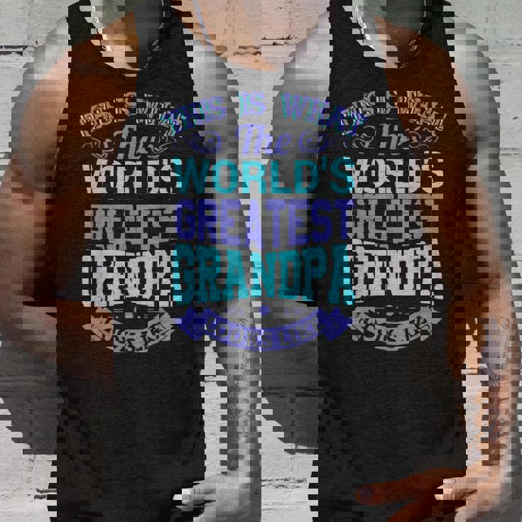 I Love My Grandpa Best Cool Grandpa グラフィックイラスト タンクトップ 彼への贈り物