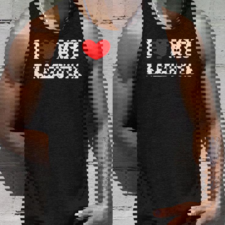 I Love My Kazuya 私はカズヤを愛しています タンクトップ 彼への贈り物
