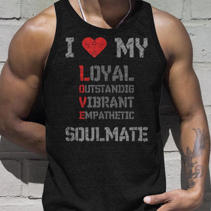 I Love Myoulmate ソウルメイトが大好き ソウルメイトへの愛を込めて タンクトップ 彼への贈り物