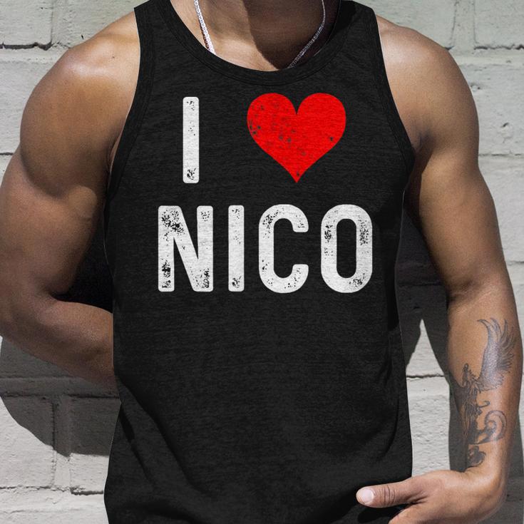 I Love Nico ハート アンティーク調 タンクトップ 彼への贈り物